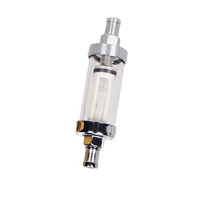 Universal Fuel Pump Filter, CarBole 9748 Universal 3/8" Inlet/Outlet Fuel Filter Clear View - Glass - size: 1PC Of 3/8" Inlet/Outlet