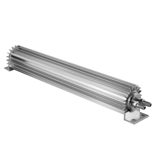 Universal 18'' Aluminum Dual Pass Finned Transmission Oil Cooler W/Fittings Silver - color: Silver, size: 18''