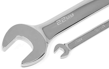 WEN 16-Piece Professional-Grade Reversible Ratcheting Metric Combination Wrench Set with Storage Pouch (WR162)