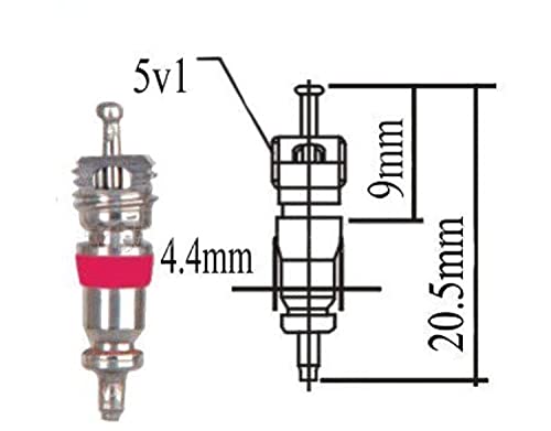 Aracey Tire Repair Tool Set - 4 x Dual Single Head Valve Core Remover and 100 Pieces Car Truck Replacement Tire Tyre Valve Stem Core Part