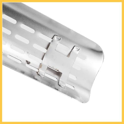 1 Set Universal Motorcycle Exhaust Heat Shield Chrome Exhaust Pipe Heat Insulation Shield Muffler Guard with 20-70mm Clamps Silver Tone Auto Replacement Parts