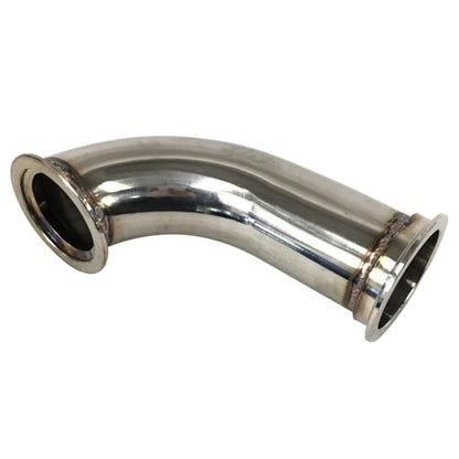 2.5" ID V-Band Turbo Stainless Steel 90 Degree Exhaust Elbow Adapter Piping Flange - size: 2.5'' ID