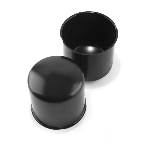 2Pcs 4.25" OD 4.33" H Domed Style Trailer Wheel Center Caps for Rim - color: Matt Black, size: 4.25" OD 4.33" H