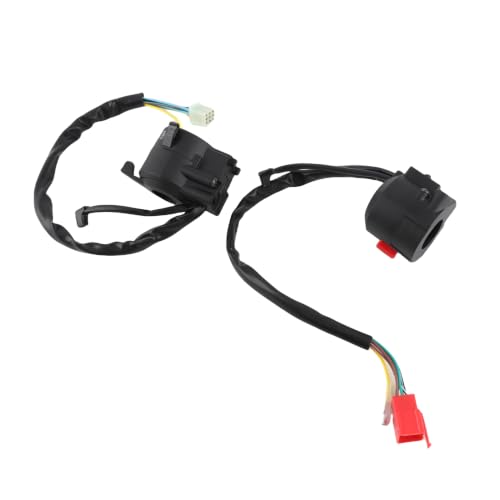 Acouto Motorcycle Handlebar Control Switch 7/8" Left & Right Side Handlebar Horn Turn Light Control Headlight On/Off Engine Stop Electric Start Switch 1 Pair