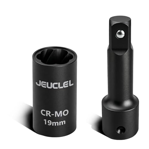 19mm 1/2" Drive Lug Nut Remover, Damaged Nut Lock Remover Extractor - size: 19mm