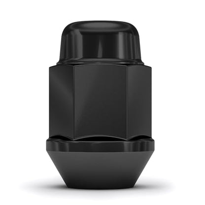 White Knight M12x1.50 Black Chrome Bulge Acorn Lug Nut, 4 Pack - size: 3/4" Hex