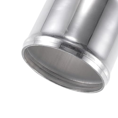 X AUTOHAUX OD 3.25" 80mm Length 3" 76mm Aluminum Alloy Tube Intercooler Pipe Straight Air Intake Tube with 2 Clamps Silver Tone for Car - size: OD 3.25"(80mm)