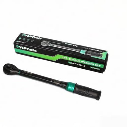 3/8-Inch Drive Click Torque Wrench, 5–45 ft-lb (6.8–61 Nm), ±3% Accuracy, 90-Tooth Ratchet, Dual-Direction, Chrome Vanadium Steel, Includes Storage Case - size: 3/8 5–45 ft-lb