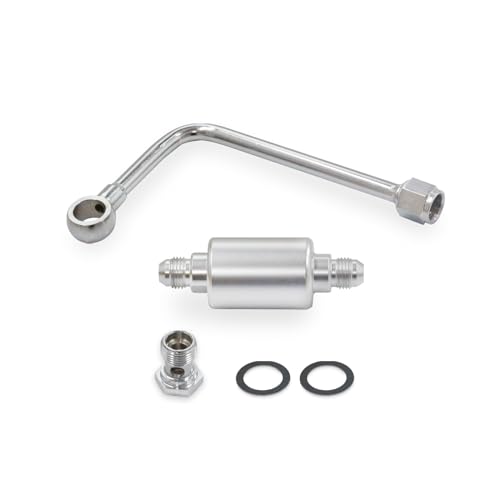 8131 Chrome Steel Fuel Line Kit With Polished Aluminium Fuel Filter