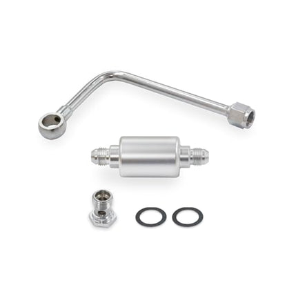 8131 Chrome Steel Fuel Line Kit With Polished Aluminium Fuel Filter