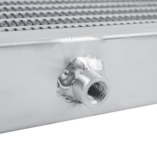 Universal Intercooler 24.5''x7.5''x2.8" Front Mount Intercooler 2.6'' Inlet and Outlet Aluminum Turbo Intercooler Direct Replacement for Any Turbo Charger system - size: 24.5''x7.5''x2.8" 2.6''
