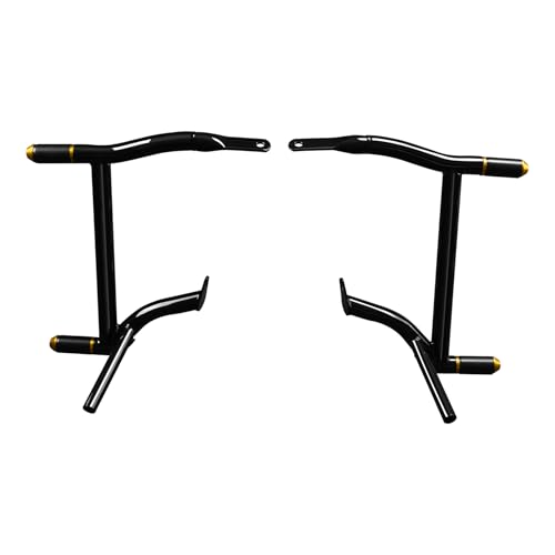 TCT-MOTORPARTS Rear Saddlebag Support Guards Rails Fit For Harley Touring Road King Street Electra Glide Road Glide 2009-2024 Gold+Black - color: Black+Gold Saddlebags Bar