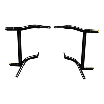 TCT-MOTORPARTS Rear Saddlebag Support Guards Rails Fit For Harley Touring Road King Street Electra Glide Road Glide 2009-2024 Gold+Black - color: Black+Gold Saddlebags Bar