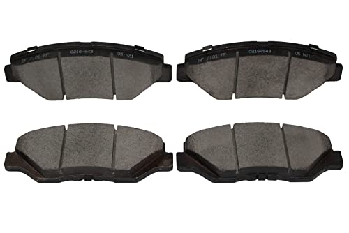 Front Replacement For Ceramic Brake Pad 2003-2008 Honda Pilot - D943 Hardware Fit Included - style: D943