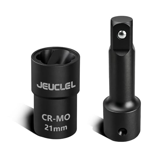 21mm 1/2" Drive Lug Nut Remover, Damaged Nut Lock Remover Extractor - size: 21mm