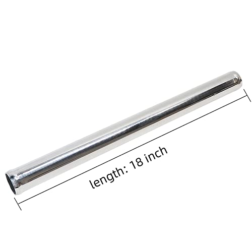 Straight Aluminum Pipe Polished, OD 2.5" (63mm), Length 18.00" (457mm) Intake Tube Tubing Universal Seamless Round Intercooler Piping - size: OD: 2.5" (63mm)