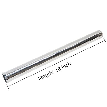 Straight Aluminum Pipe Polished, OD 2.5" (63mm), Length 18.00" (457mm) Intake Tube Tubing Universal Seamless Round Intercooler Piping - size: OD: 2.5" (63mm)