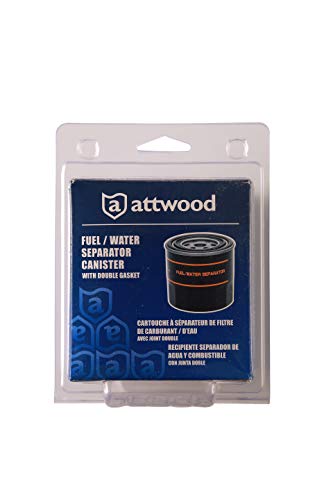 Attwood 11841-4 Universal 10-Micron Fuel/Water Separator Filter with Double Gasket, Unspecified