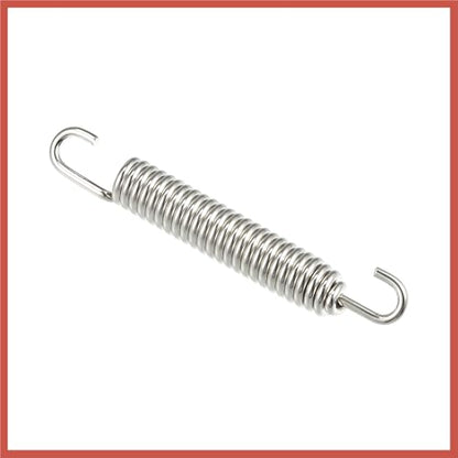 ACROPIX 2 Pcs Motorcycles Universal Exhaust Pipe Spring 80mm 3.15" Stainless Steel Exhaust Pipe Spring Hook Modified Accessory Silver Tone Car Parts