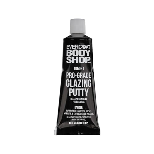 Evercoat Body Shop 105021 Pro-Grade Glazing Putty, Stain Resistant for Minor Imperfections and Low Spots in Aluminum, Fiberglass & More, Cream Hardener Included 3 Fl Oz. - size: 3 Fl Oz., style: Glazing Putty