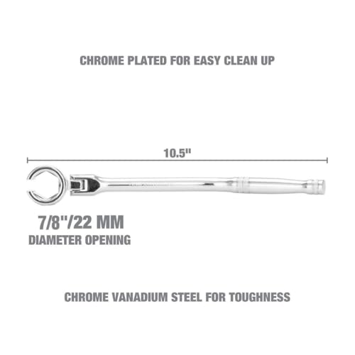 OEMTOOLS 7/8" (22MM) O2 Sensor Wrench for Ford 4.6 and 5.4 Engines - style: Oxygen Sensor Swivel Wrench