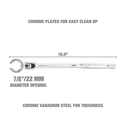 OEMTOOLS 7/8" (22MM) O2 Sensor Wrench for Ford 4.6 and 5.4 Engines - style: Oxygen Sensor Swivel Wrench