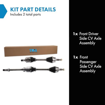 TRQ Front 2 Piece CV Axle Shaft Assembly Set - style: CSA33957