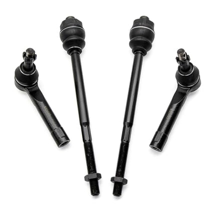 4pc Front Inner Outer Tie Rods for Chevy Silverado 1500 4WD 99-06 - size: ES3488 ES3493