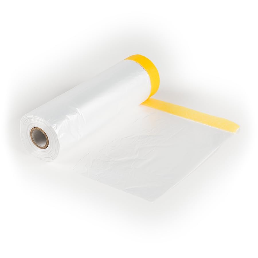 Pre-Taped Masking Film 6-Feet X 65-Feet, 1 roll - size: 6-Feet X 65-Feet, style: 1 Roll