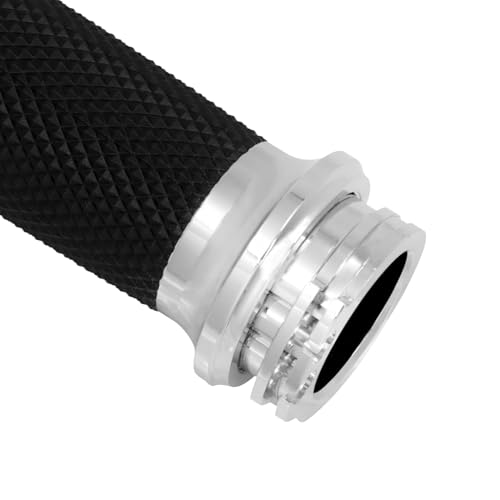 1 Inch Cable Throttle Handlebar Grips Motorcycle Hand Grips - color: #5 Chrome