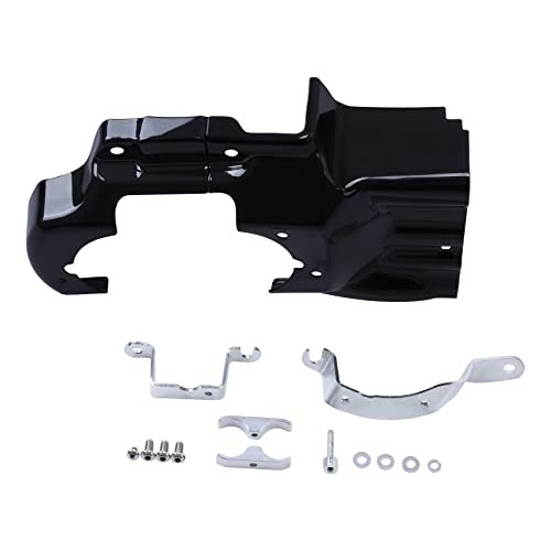 TCT-MOTORPARTS Black Engine Transmission Interface Trim Cover Fits for Harley Softail Deluxe FXST FXSTC 2007-2017 - color: Black