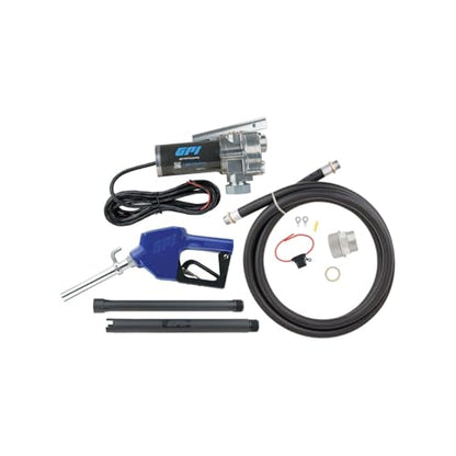 GPI - M-150 Series Fuel Transfer Pump, Automatic Shut-Off Nozzle, 15 GPM, 12 Volt (110000-100) - style: Automatic Nozzle, Spin Collar