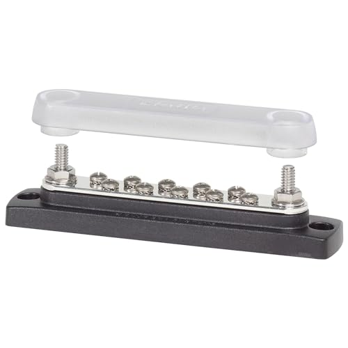 Blue Sea Systems Common Bus Bar, 10-Gang, 150A - style: 150A - 10 Screw with Cover