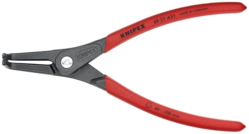 KNIPEX - 46 21 A31 Tools - Precision Circlip Pliers, External, 90 Degree Angled, 1 37/64"-3 15/16" Shaft Dia. (4921A31), 8.50 - size: 8.5 inch