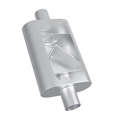 Universal Mufflers Dual Chamber 2.5" inlet (ID) 2.5" outlet (ID) overall 17" Performance Automotive Muffler Exhaust FH8C25C25 - size: 2.5"