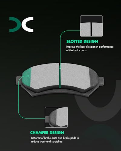 Ceramic Pads Kits, SCITOO Brakes Pads Set Fit For Chevy Impala,Monte Carlo - size: Front D699 & Rear D714 [8PCS]
