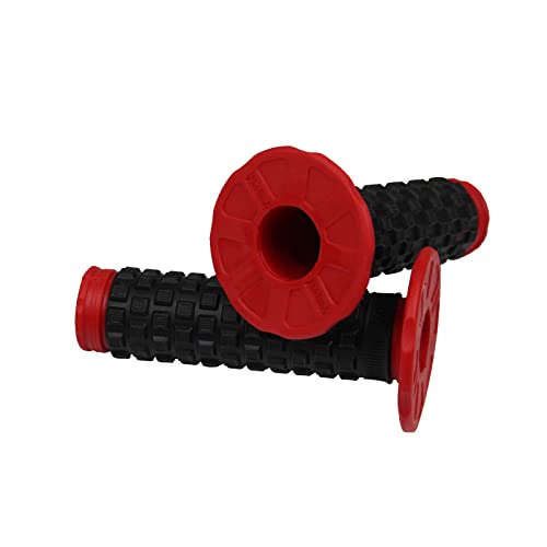 Motorcycle Grips 7/8" Dirt Bike Grips Pillow Top Anti-Slip Advanced Rubber Grips for CR CRF - color: Red