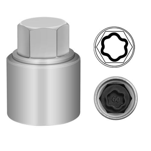 60 Wheel Locking Nut Key for BMW, Socket Adapter (OD 27mm-ID 25mm) - color: Socket 060