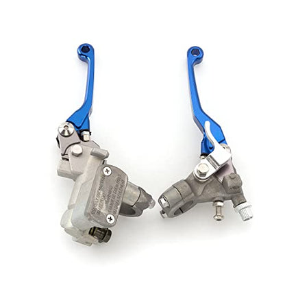 Dirt Bike Brake Master Cylinder Reservoir Cable Clutch Levers for YZ80/85 YZ125/250 YZ250F YZ426F/450F WR250F WR450F YZ65 YZ125X YZ250X YZ250FX YZ450FX TT250R XT250 TTR125 TTR230 - color: Blue
