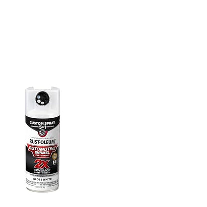 Rust-Oleum 2X Automotive Enamel 5-in-1 Spray Paint, Gloss White - color: Gloss White, size: 12 Ounce (Pack of 1)