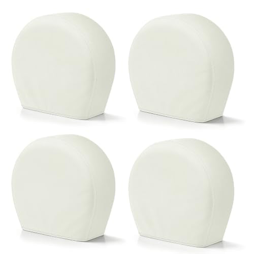 Explore Land Tire Covers 4 Pack Fit Tire Diameters 26-28.75 inch, Off White - size: M (Fits Tire Diameters 26''-28.75''), style: Off White - 4 Pack