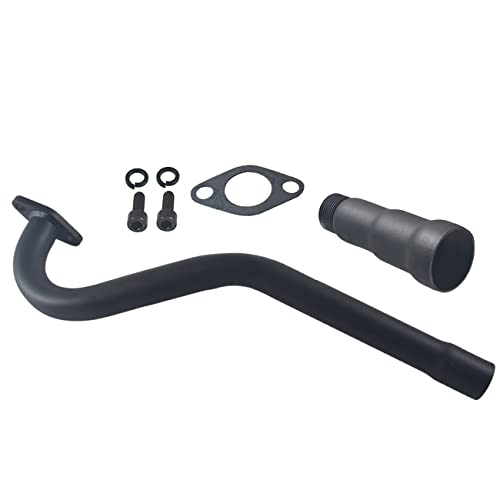 3 Stage Exhaust Header Pipe For Predator 79cc 98cc 3HP For Coleman CT100U Mini Bike Black - color: Black, size: 3 Stage Exhaust Pipe With Header