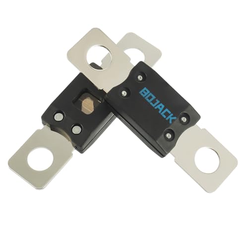 BOJACK MEGA/AMG High Current Fuse Bolt-on Fuse 400A Amp for Cars, Trucks, Construction Vehicles, Buses, Caravans (Pack of 2 ANM Fuses 400A) - style: 400 A