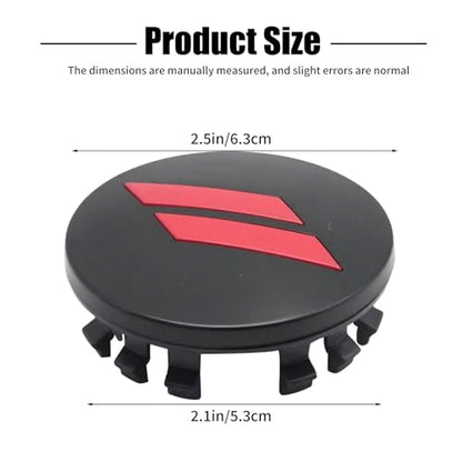 MDEOOSKY 4Pcs 6CZ27RM8AA 63mm 2.5" Wheel Center Cap Covers, Replacement for Dodge Charger, Challenger, Durango Replace 6CZ27DX8AA (Red) - color: Red