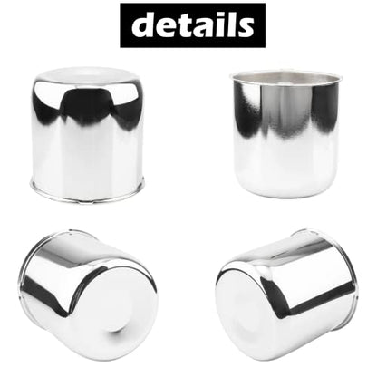 4Pcs 4.88" OD 4.76" H Push Through Trailer Wheel Center Cap for Rim - color: Chrome, size: 4.88" Hub 4.76" H