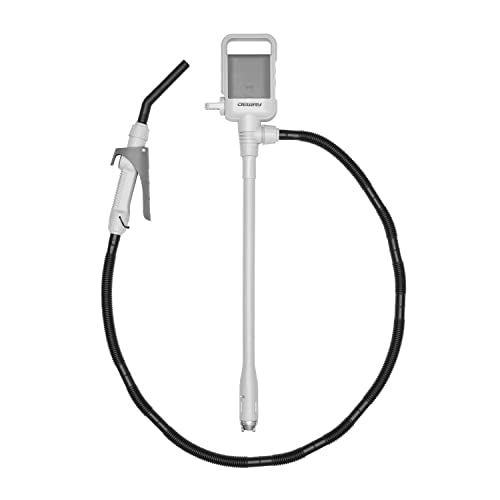 Deway Auto Fuel Transfer Pump, Flow Control Nozzle, D Battery, 2.4 GPM Flow - style: Hand Trigger Nozzle w/ Plastic Hose