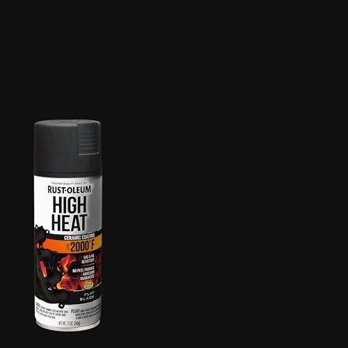 Rust-Oleum Automotive High Heat Spray Paint, Flat Black - color: Flat Black, size: 12 Ounce (Pack of 1)