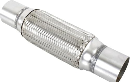 2" X 8" /12" Universal Stainless Steel Exhaust Flex Pipe， Double Braid Exhaust Flex Tube For Heavy Duty and Cars - size: 2”X8"/12"
