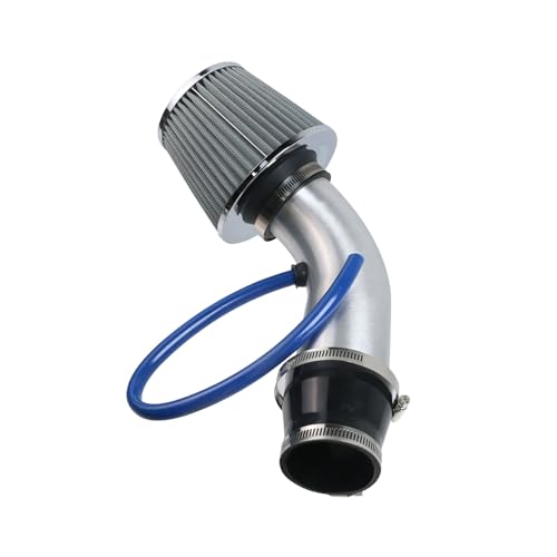 Modengzhe Cool Air Intake Kit, 3" Universal Induction Flow Tube Kit, Silver - color: Silver