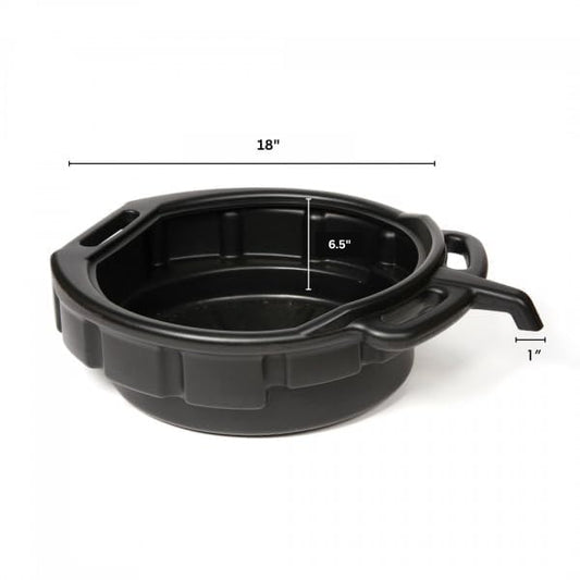 4Galln Oil Drain Pan W/1' - style: Black